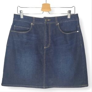 HARPER Dark Wash Denim Mini Skirt Size L
